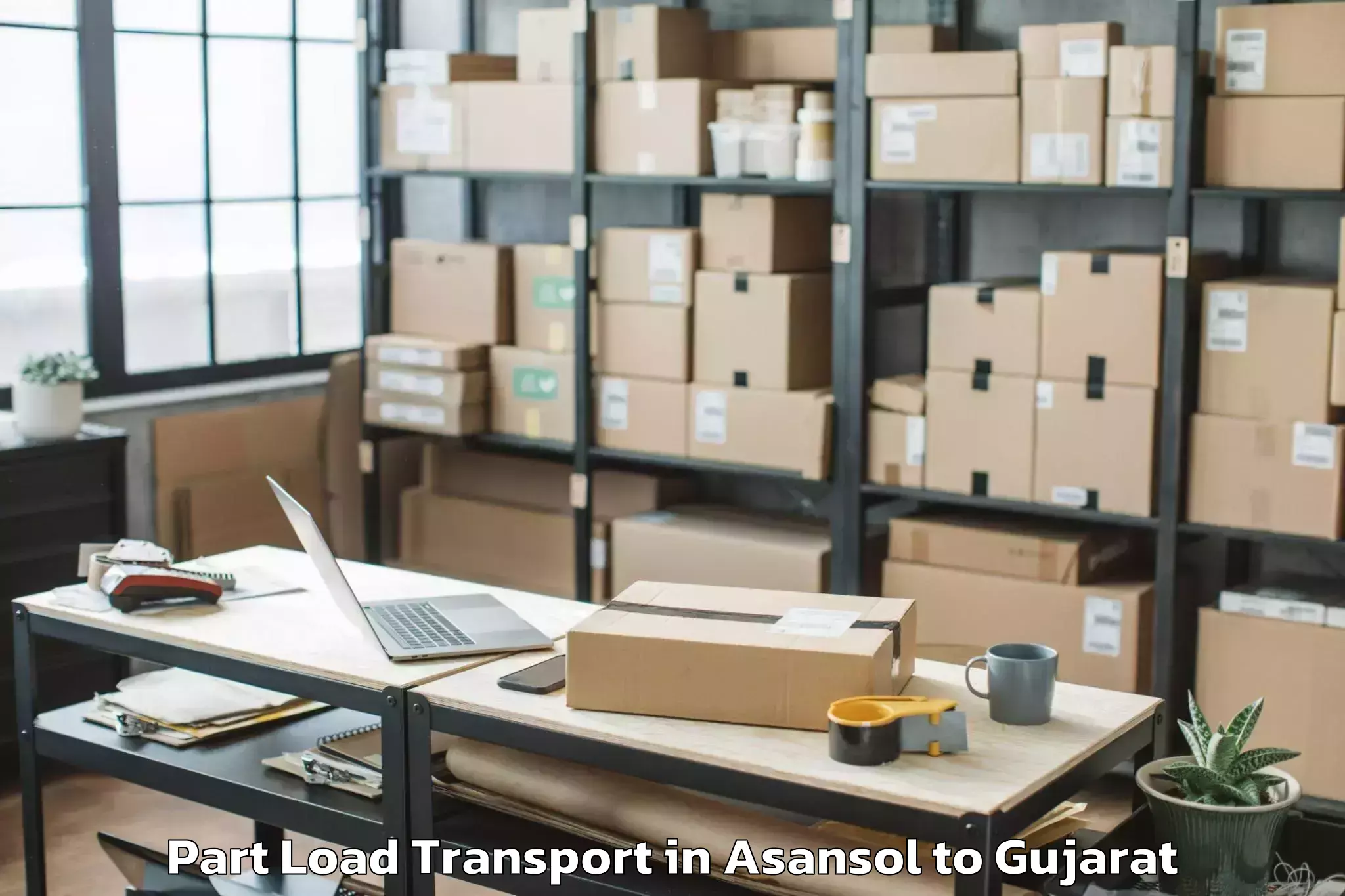 Asansol to Hansot Part Load Transport Booking